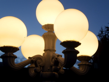A19 LED in Post Light in Victoria,BC